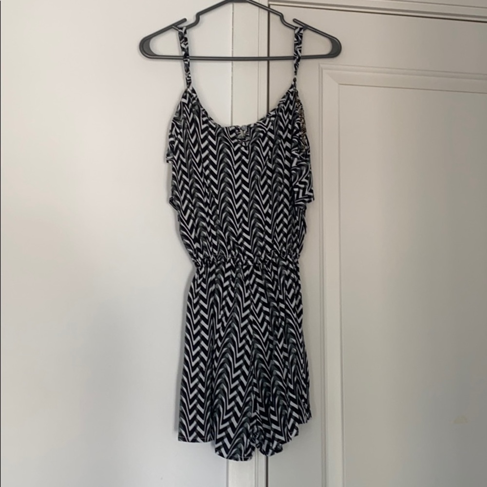 Black and white romper